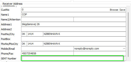 SENT field in address groups