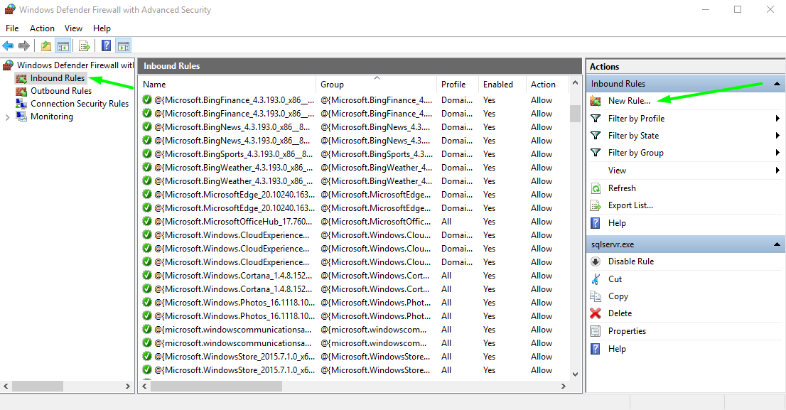 Opening Windows Firewall For Client Connections To Server Nshift