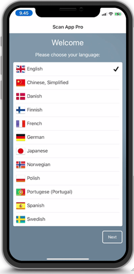Select language