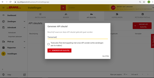 DHL Parcel (DHP) to create your API – nShift