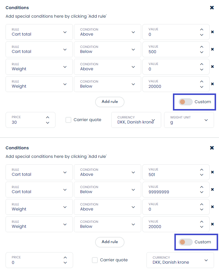 How do I define rates on SKU? – nShift