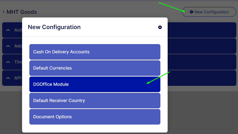 Setup configuration - DG Office (Ticket Self Service) – nShift